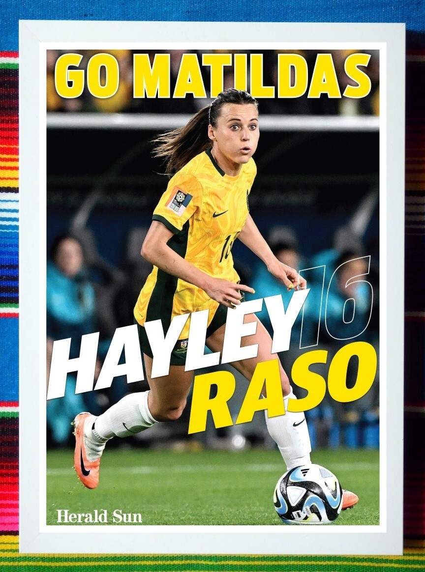 Framed 2023 Matildas FIFA Women's World Cup Poster Hayley Raso