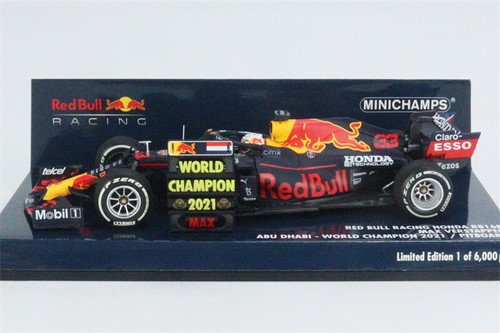 MINICHAMPS 1:43 2021 F1 REDBULL RB16B MV33 WINNER ABU DHABI W/PITBOARD - Picture 2 of 4