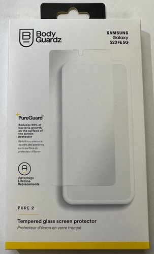 BodyGuardz Pure2 Tempered Glass Screen Protector for Samsung Galaxy S20 FE 5G - 第 1/3 張圖片