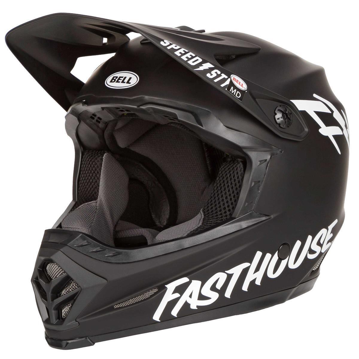 Bell Downhill MTB-Helm Full-9 Fusion MIPS Fasthouse - Matt SchwarzWeiß