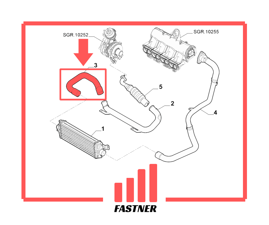Manguito De Intercooler Para Fiat Strada 1.3 D – Tubo De Aire Con Diámetro 35/35 Mm, Ref. 51784072