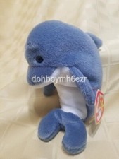 Ty Beanie Babies Baby Waves Dolphin stuffed animal 1996