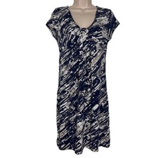 Ann Taylor Dress Women's Petite PS Short Sleeve Scoop Neck A-Line Lightweight