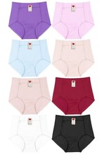 6 HIGH WAIST BRIEFS GIRDLES PANTIES TUMMY CONTROL ZIPPER TRAVEL SAFE POCKET