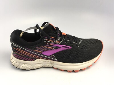 Brooks Womens Adrenaline GTS 19 Black Running Shoes Sz M (B