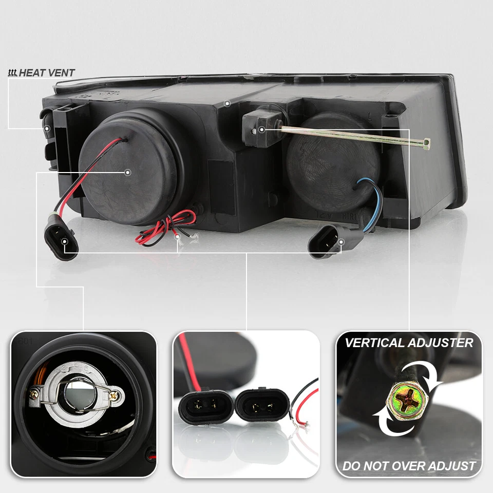 Faros proyectores LED negros para Chevy Avalanche 1500 2500 2002-2006 Foto 4 de 4