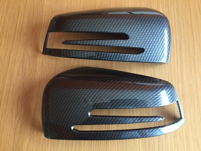 CARBON EFFECT WING MIRROR COVERS GRADE C FITS MERCEDES BENZ A B C E S CLASS W204