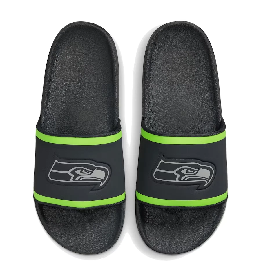 NIKE MENS OFFCOURT SEAHAWKS SLIDES NWT SIZE 10