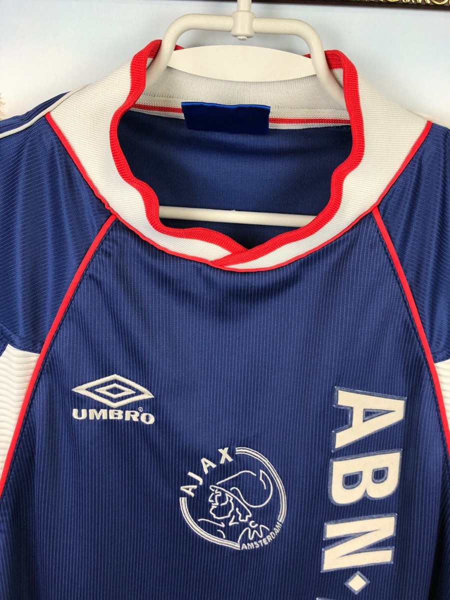 Ajax Away football shirt 1999 Soccer #10 Laudrup Jersey Mens Umbro