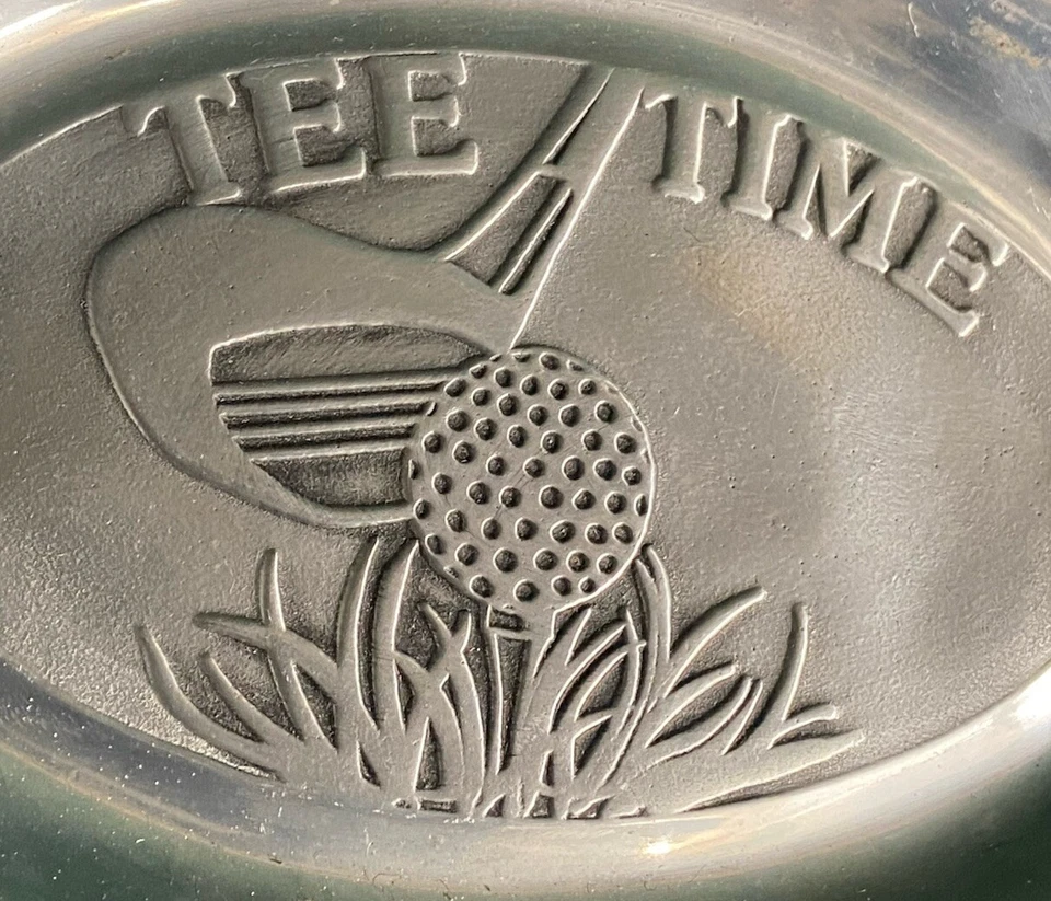 Bandeja de golf de peltre en relieve Pewtarex Tee Time Old Country Reproductions York PA Foto 2 de 4