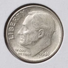 1946-p 10C Roosevelt Dime - UNC - Nice Torch Bands *90% Silver*(actual coin)