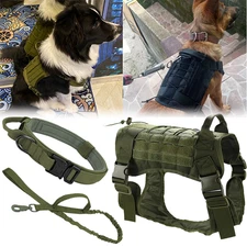 Tactical Dog Vest US Working Dog Military Harness with Handle No-pull Large