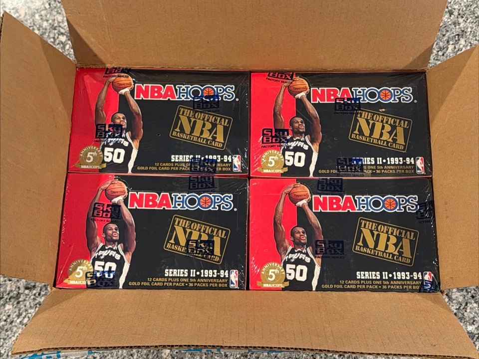 1993-94 NBA Hoops Series 2 Hobby Basketball Factory Sealed Wax Box 36 Packs - Image 4 of 4