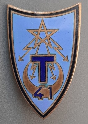 Altes Emaille Abzeichen 41. RT Übertragungsregiment DRAGO ORIGINAL BADGE