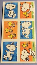 Hallmark Peanuts Snoopy Woodstock Multicolor Matte Paper 6 Stickers Animation
