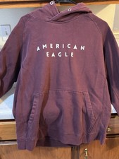American Eagle Outfitters Vintage Hoodie Sweatshirt Maroon Size M