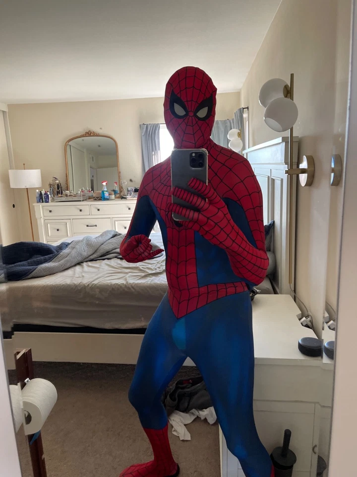 Disfraz de Spiderman traje clásico para adulto Foto 3 de 4