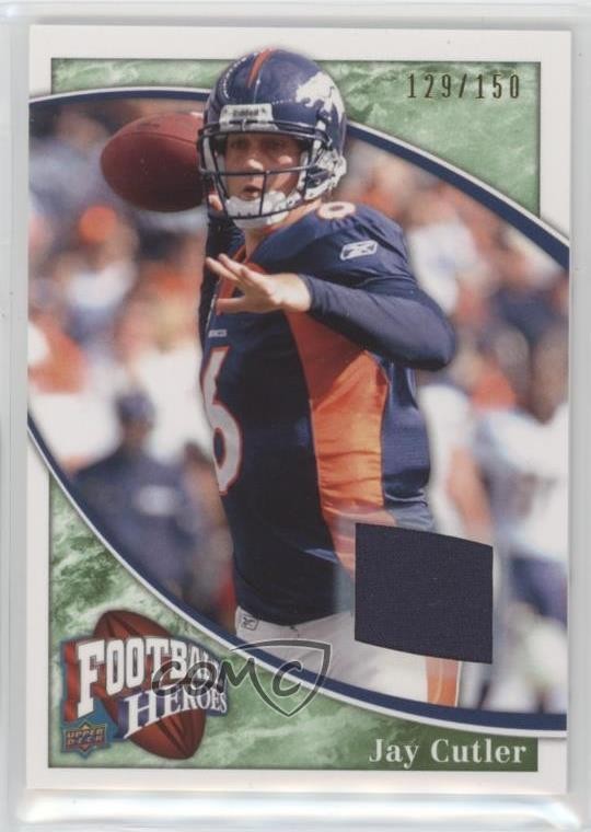 2009 Upper Deck Football Heroes Green Jerseys /150 Jay Cutler #10 1e15