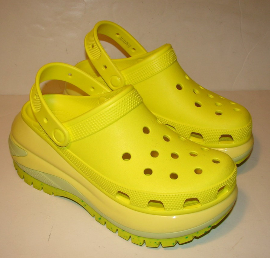 CROCS Mega Crush Platform Clogs Acidity BRIGHT Ye… - image 1