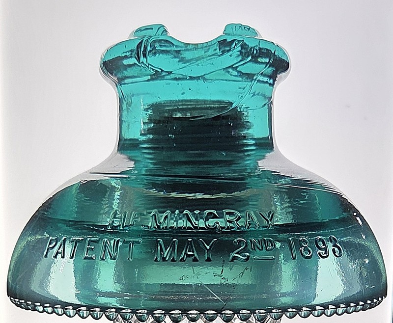 Antique Glass Insulator CD 302 OHIO PATENT MAY 2 1893