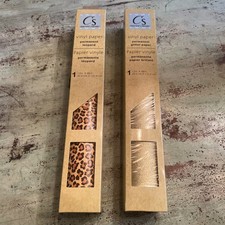 2 Crafter's Square Permanent Vinyl Paper 12" x 48" Gold Glitter  Leopard