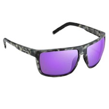 Bajio Toads Sunglasses, Gray Camo Matte Frame, Violet Mirror Polycarbonate Lens