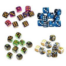 Acryl sechsseitige  Set Party Spielzeug 12 mm D6 undurchsichtig f&uuml;r DND