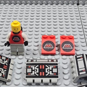 LEGO Vintage M-Tron Restoration Lot 6989 6923 sp033 String Reel Panels Prints