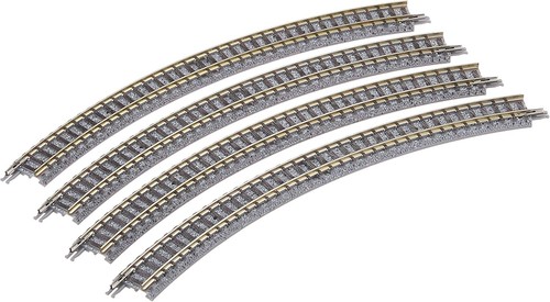 Juego de 4 rieles curvos calibre N TOMYTEC TOMIX C243-45 F 1855 modelo ferroviario Sup | Zustand: New