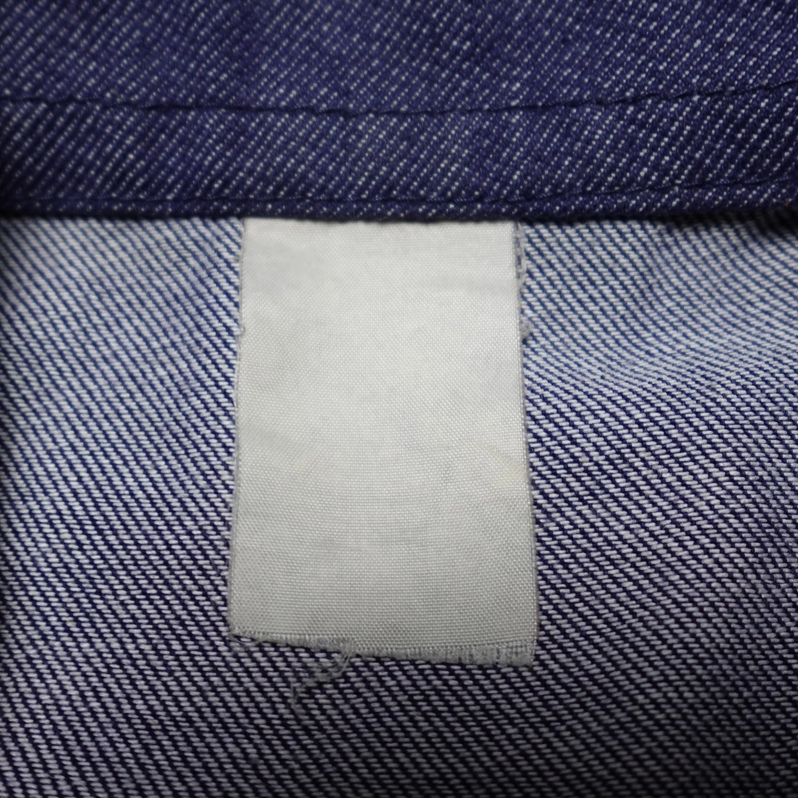 Le Laboureur Vest Mens XL Purple Denim DIY Wavves Punk Rock Patch Zip Front - product detail image 3