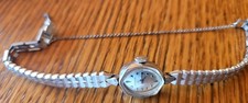 Longines Women's Watch 10k GF Case Swiss Manual Wind Vintage Silver 15mm Petite