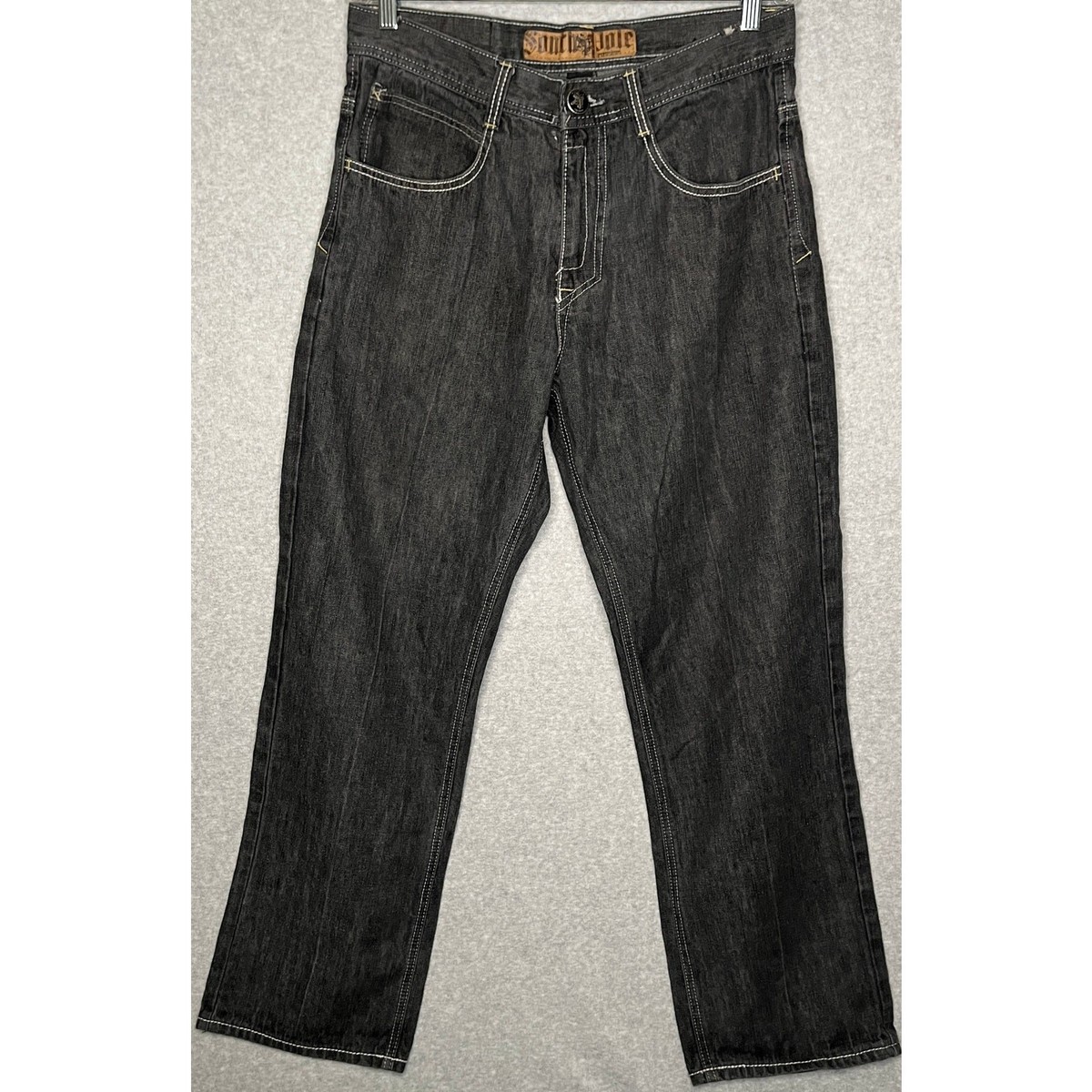 【希少】southpole black denim 南極 hiphop Southpole Premium jeans Y2K Embroidered pocket black denim hip hop