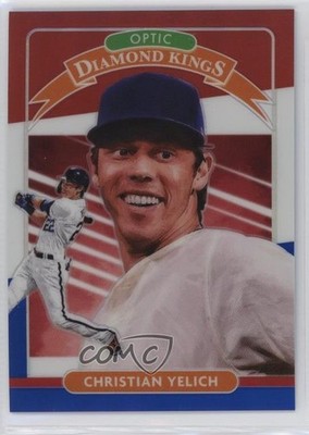 2020 Donruss Optic Diamond Kings Red White & Blue Prizm Christian Yelich #5 0q3