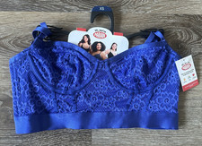 Parade Lace Bustier Underwire Moderate Coverage Lightly Lined Blue Juniors XS