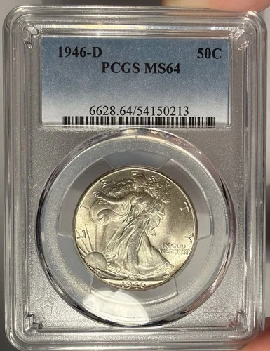 1946-D 50c PCGS MS 64 Walking Liberty Half Dollar
