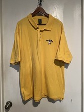 Warner Bros Studio Store Men's Yellow Tasmanian Devil Short Sleeve Polo Size XL