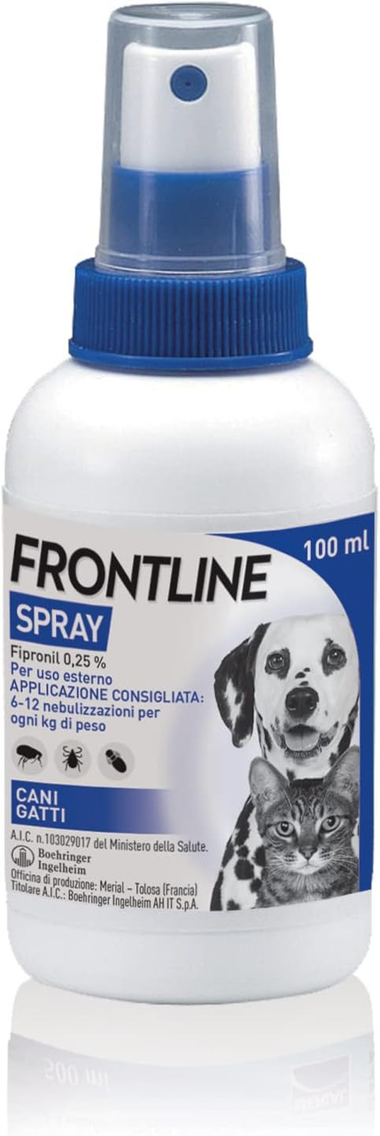 Spray Antiparassitario 100ml Cuccioli Gatti e Cani | Sicurezza 48h