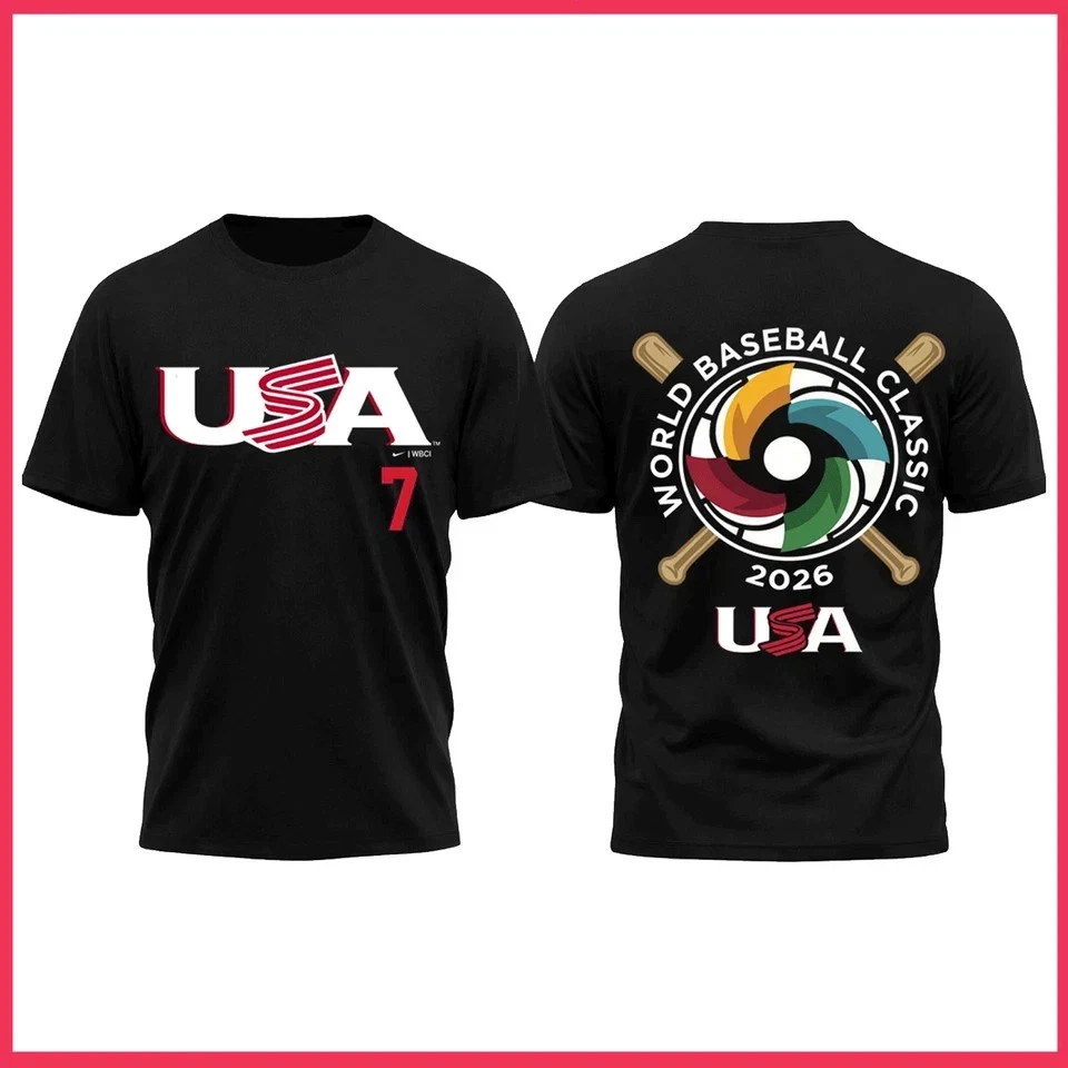 Personalized Number USA Team World Baseball Classic 2026 TShirt S-5XL
