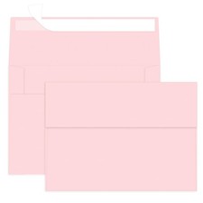 100 Packs Pink 5x7 Envelopes, A7 Envelopes for Card Invitation Wedding Birthday