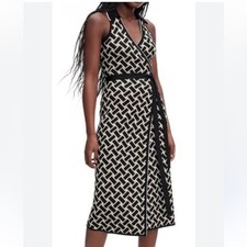 Diane Von Furstenberg x Target Size XXS True Wrap Midi Dress Collared Summer