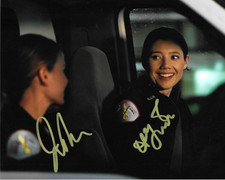 * JOCELYN HUDON & HANAKO GREENSMITH * signed 8x10 photo * CHICAGO FIRE * COA *