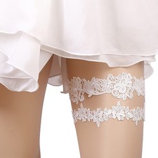 Wedding Garter for Bride Lace Leg Garter Belt with Flower Floral  