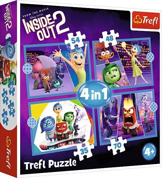 4 in 1 Puzzle - Inside Out 2 | Spiel | In Kartonage | 34652 | 2024 | Trefl - Bild 2