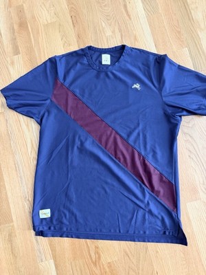 Tracksmith / Van Cortlandt Tee / Men s / XL / Blue With Purple Stripe / EUC