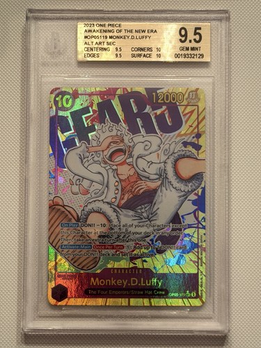 Monkey.D.Luffy (Alternate Art) graded BGS 9.5 for sale on eBay