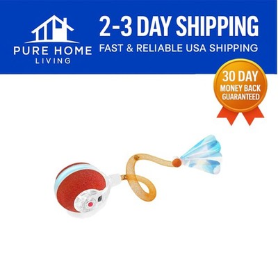 Rechargeable Indoor Cat Toy - Motion Activated Ball with Elastic Tail & Sound