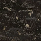 Lost In Space Wallpaper Black Gold Holden 14050 Bold Cosmic Bedroom