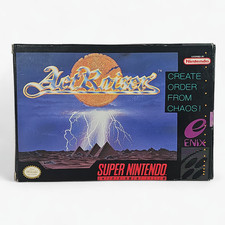 ActRaiser SNES Complete CIB w/ Box Manual Inserts Cartridge Original Bag Tested