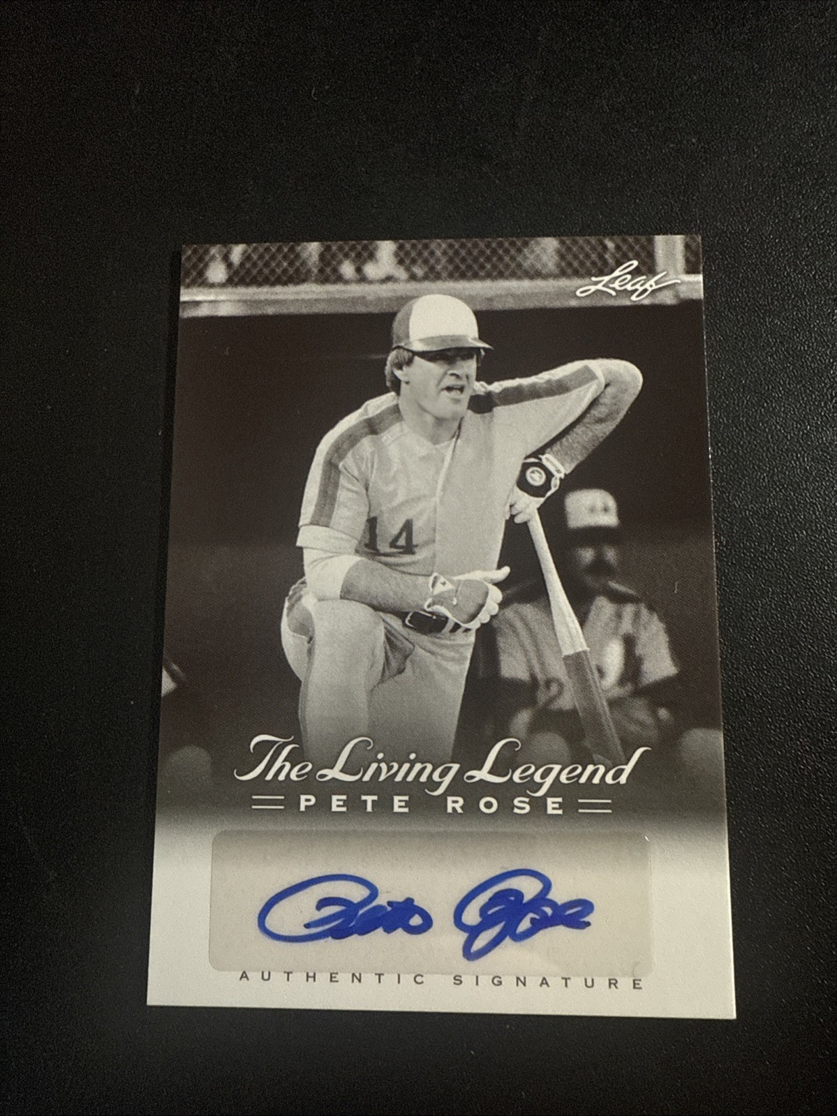 PETE ROSE AUTOGRAPH AUTO 2012 LEAF "THE LIVING LEGEND" AU45  HIT KING