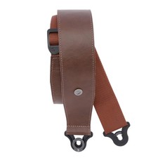 D Addario Auto Lock Guitar Strap 2.5 Inch Brown Adjustable Secure Fit 43-55 Inch